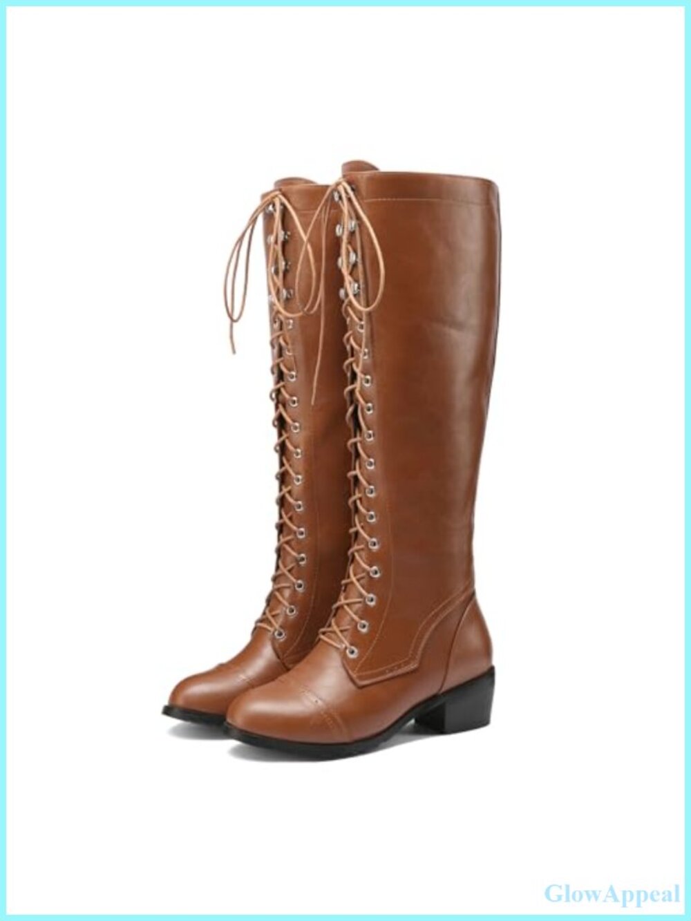 Women's Knee High Combat Boots Lace Up Riding Boot